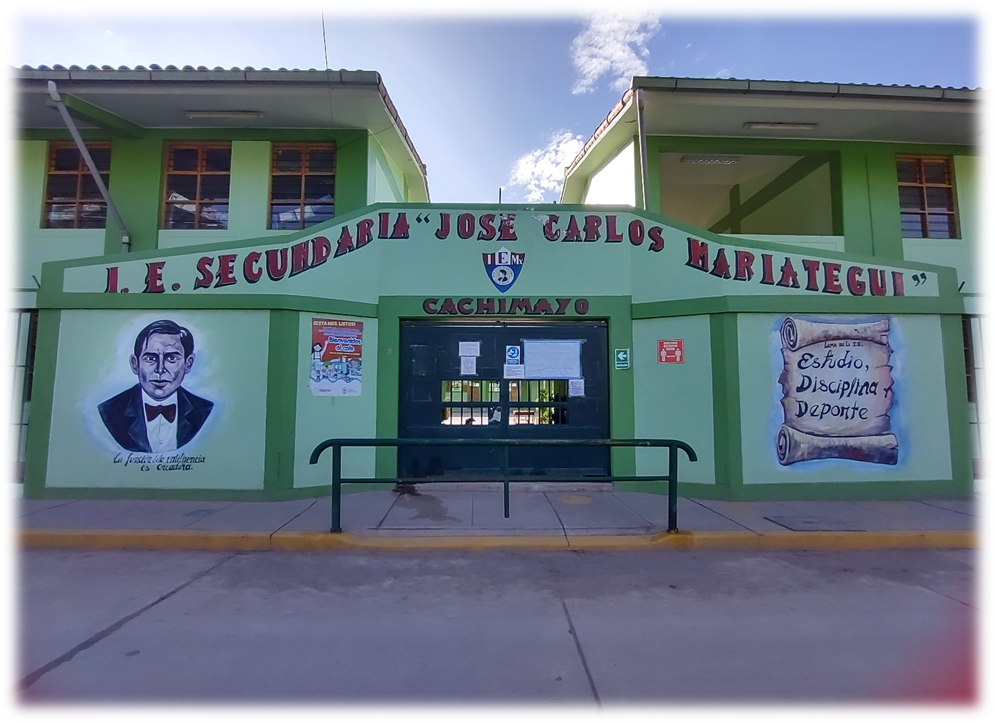 Fachada de la I.E. José Carlos Mariátegui de Cachimayo