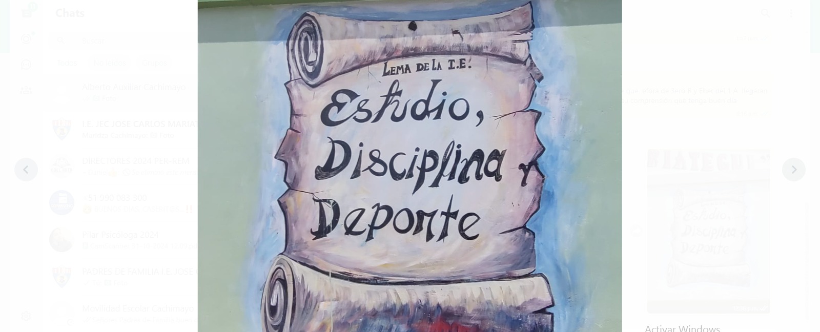 Lema institucional Estudio, Disciplina y Deporte